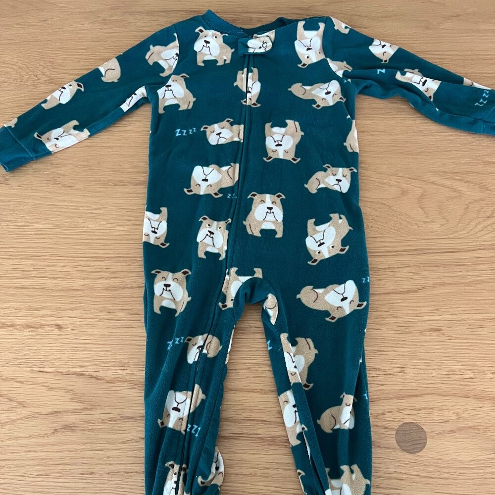 Simple Joys 24M old Long Sleeve Bull Dog Pajama Onesie